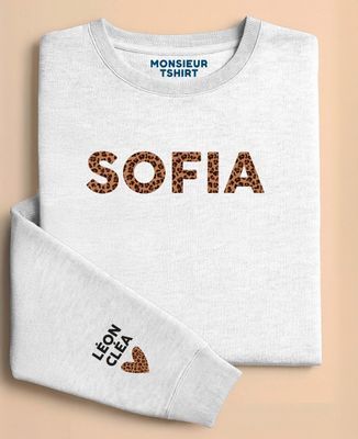 Sweatshirt Frau Motivtext und Vorname der Kinder auf dem Ärmel - Geschenke Mama, Geschenke für Paare, Geschenke Paar Frau