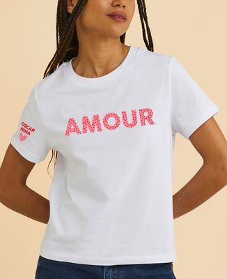T-Shirt Frau Motivtext und Vorname der Kinder auf dem Ärmel - Geschenke Mama, Geschenke für Paare, Geschenke Paar Frau