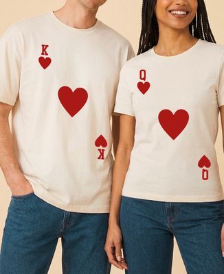 Men's T-Shirt Personalized Heart and Initials card - Couple gifts, Woman Couple Gifts, Gifts for Couples
