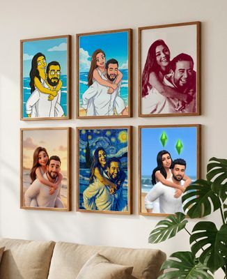 Poster Portrait with the AI filter of your choice - Gifts for Dad, Mom's gifts, Couple gifts, Woman Couple Gifts, Gifts for Couples