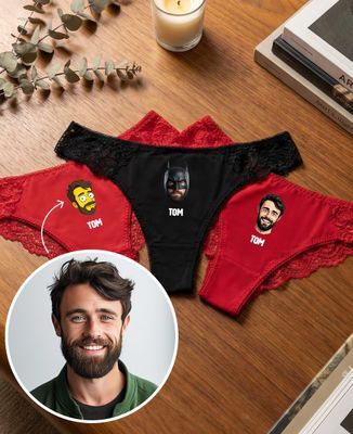 Tanga panties Face and first name with the AI filter of your choice - Couple gifts, Gifts for Couples