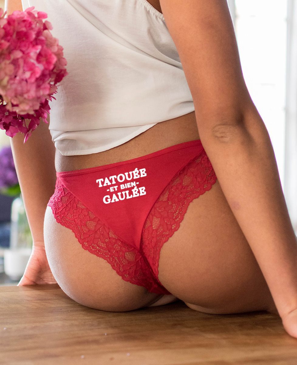 Culotte tanga Tatoué et bien monté - Cadeaux Couple, Cadeaux Couple Femme, Cadeaux Couple Homme