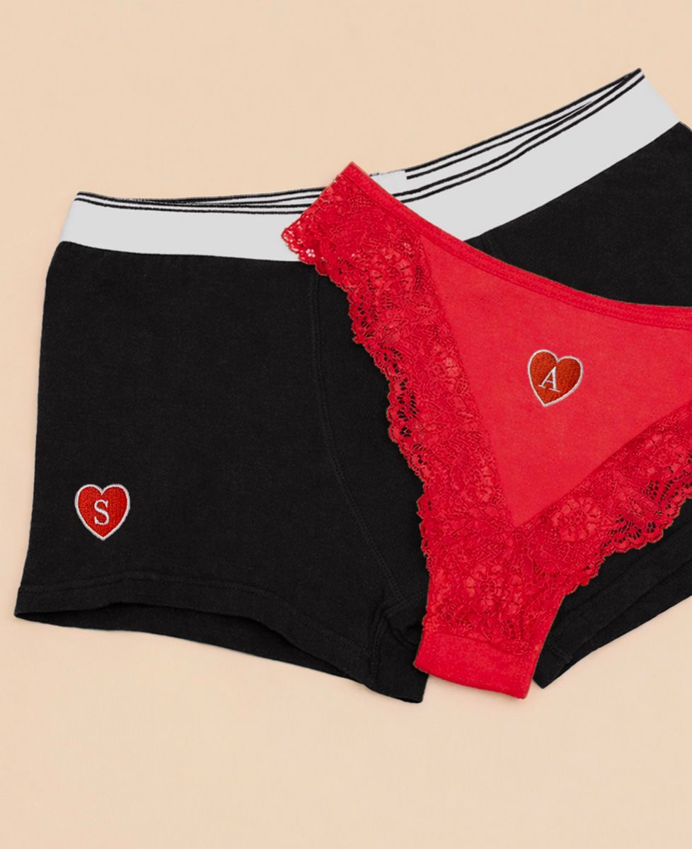 Boxer Initiale embroidered personalized | Monsieur TSHIRT