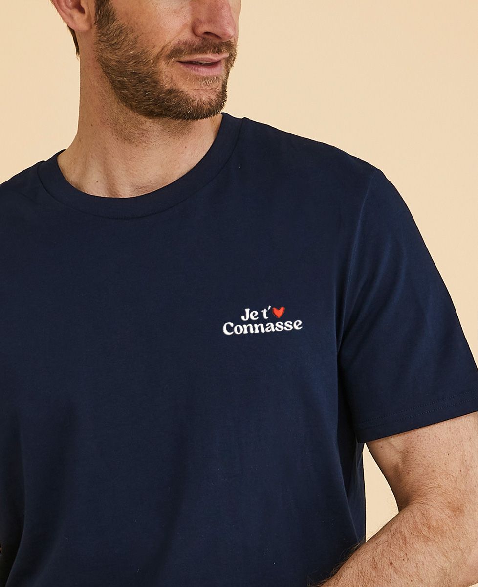 T-shirt homme Je t'aime connasse brodé - Cadeaux Couple, Cadeaux Couple Homme