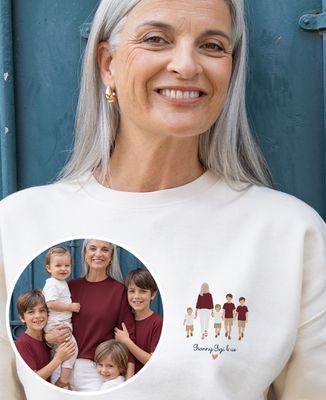 Women's sweatshirt Grandma and us with photo filter - Grandma's gifts