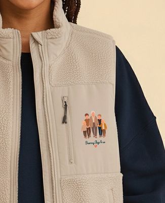 Fleece Jacket Grandma and us with photo filter - Grandma's gifts