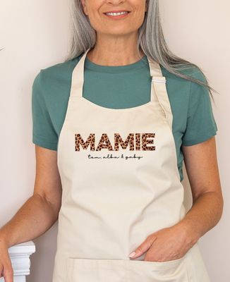 Schort met zak Oma met gepersonaliseerd ontwerp en naam - Oma's cadeaus