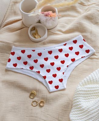 Printed panties Personalized colored hearts - Couple gifts, Woman Couple Gifts, Gifts for Couples