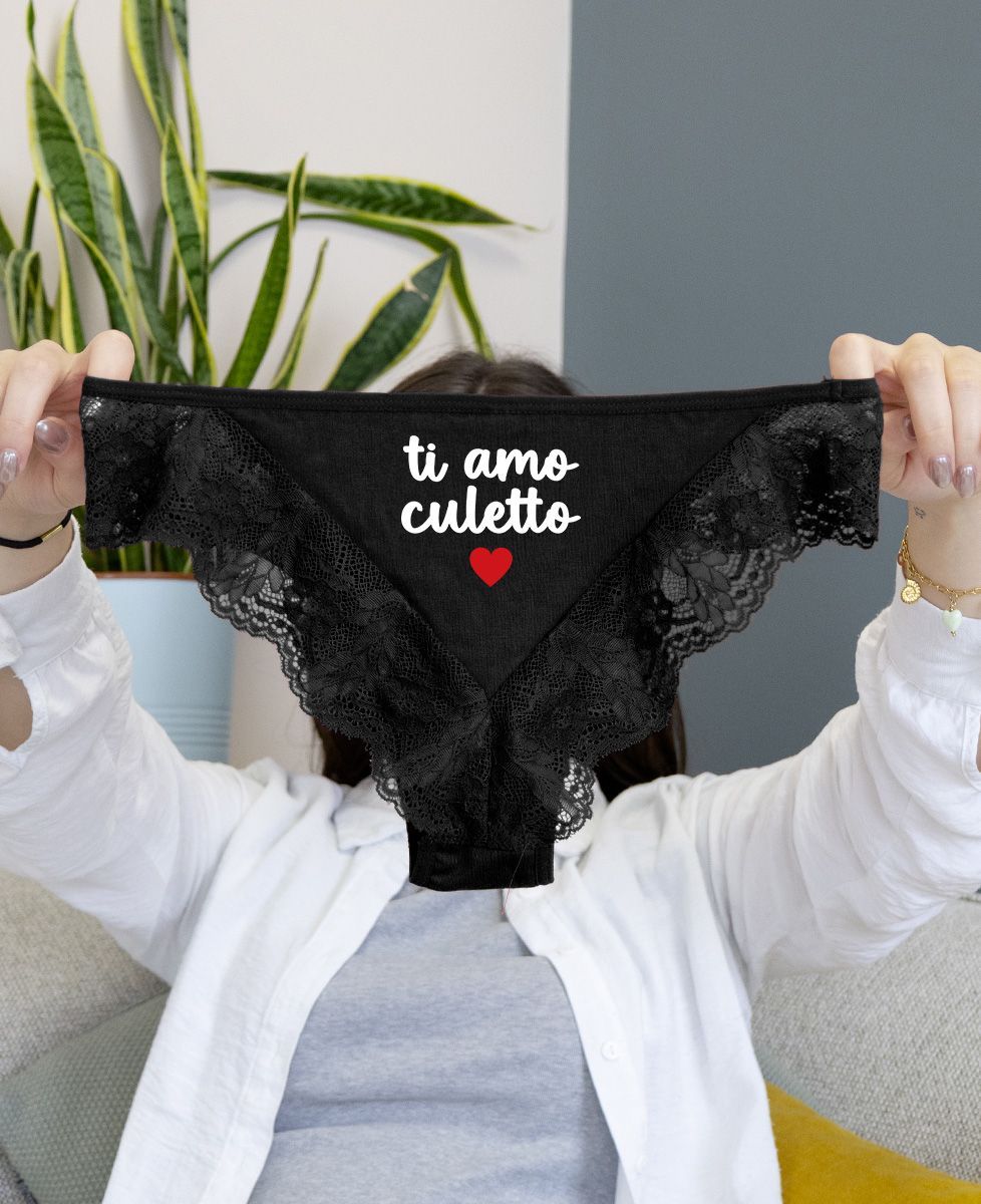 Mutandine Tanga Ti amo culetto - Regali per coppie