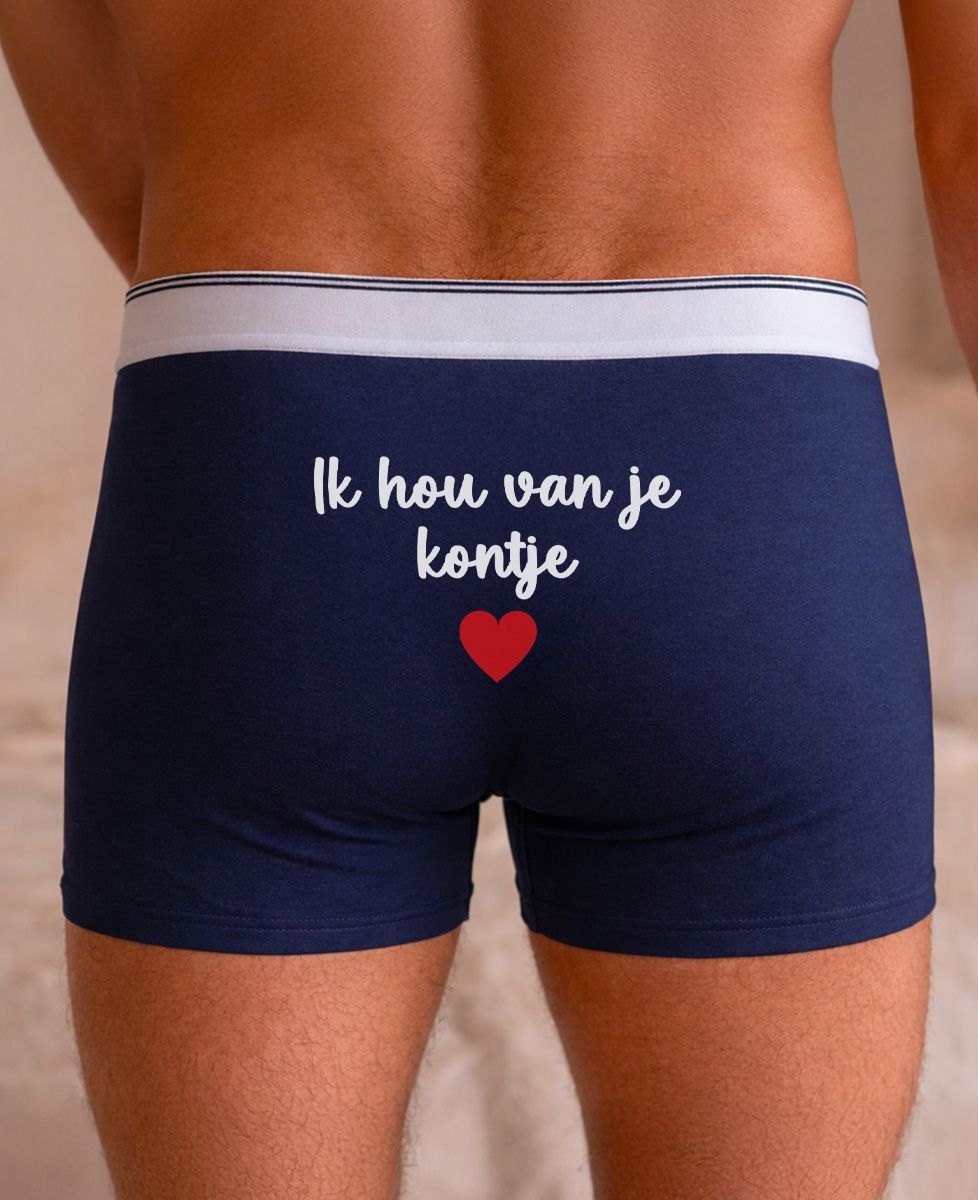 Boxershort Ik hou van ke kontje - Geschenken voor koppels