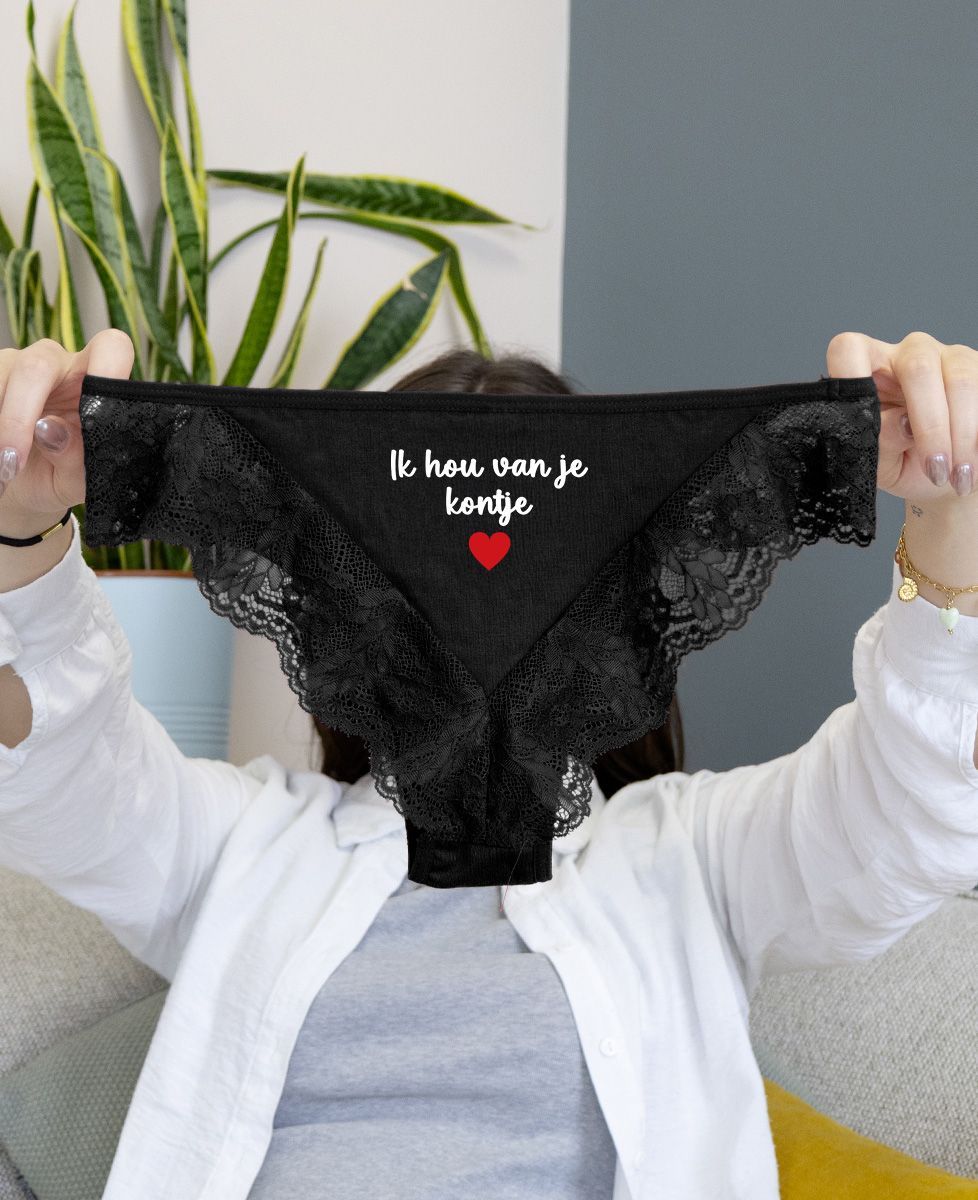 Tango slipje Ik hou van ke kontje - Geschenken voor koppels