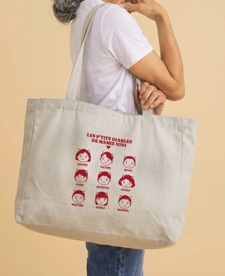 Maxi tote bag Les petits diables de mamie personnalisé - Cadeaux Mamie
