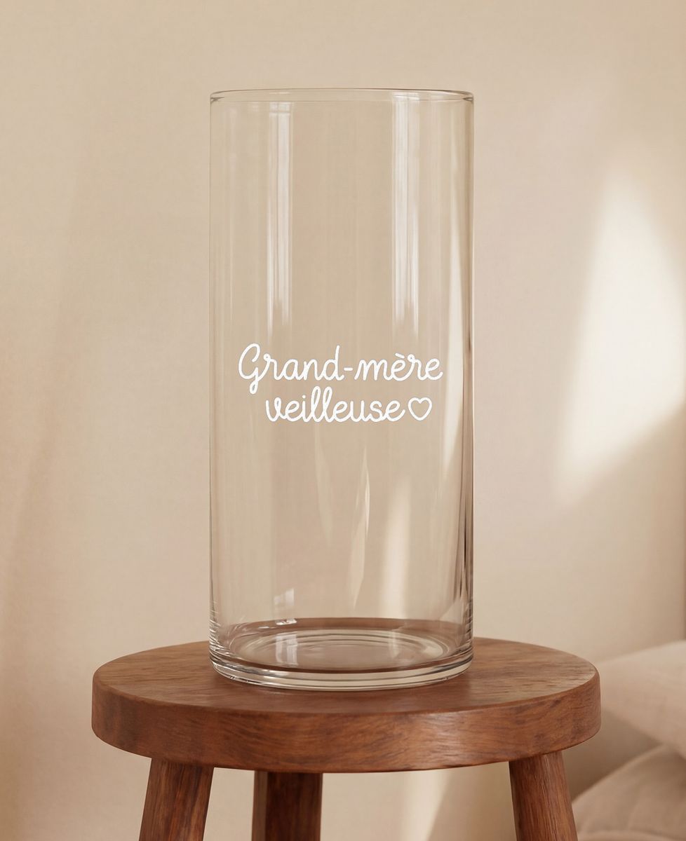 Vase Grand-mère veilleuse (gravé) - Apéro, Cadeaux Mamie