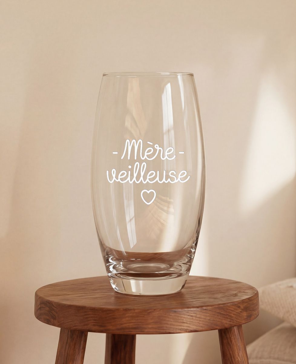 Vase Mère-veilleuse (gravé) - Cadeaux Maman, Cadeaux Mamie, Future Maman