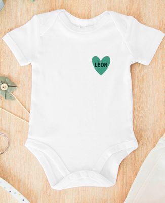 Body Coeur prénom d'enfant coloré - Cadeaux Maman, Cadeaux Mamie
