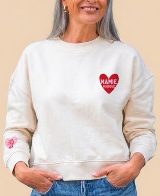 Sweatshirt femme Mamie magique de prénoms personnalisés - Cadeaux Mamie