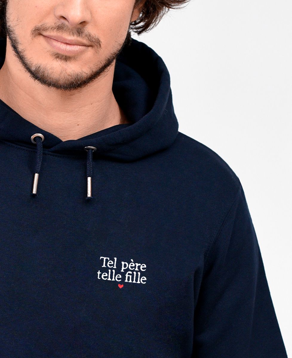 Hoodie homme Tel père telle fille (brodé) - Cadeaux Maman, Cadeaux Couple, Duo assortis