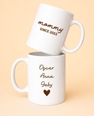 Mug Mother since date and first name of children