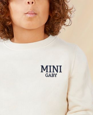 Children's sweatshirt Mini and personalized embroidered name
