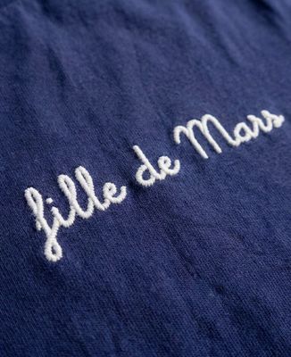 T-shirt enfant Fille et mois brodés personnalisé