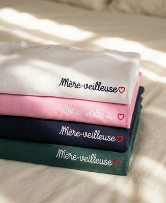 T-shirt femme Mère-veilleuse (brodé) - Cadeaux Maman