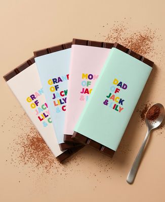 Chocolate bar Personalized multicolored first names granny - Grandma's gifts