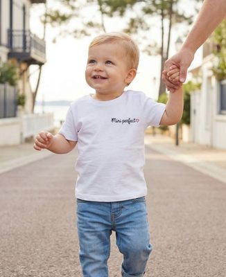 T-shirt bébé Mini Perfect (brodé) - Cadeaux Papa