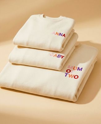 Children's sweatshirt Embroidered multicolored shaded first name