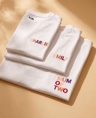 Box Duo T-shirts Mum of multicolor and embroidered first name - Mom's gifts, Mom/Dad-to-be