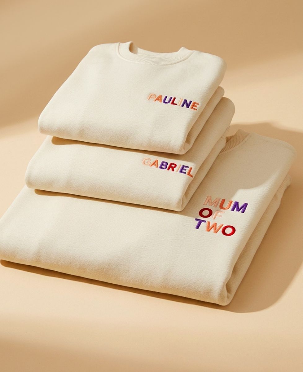 Coffret Duo Sweats Mum of multicolore et prénom brodé - Cadeaux Maman, Future Maman