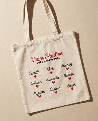 Tote bag Prénom et ses copines personnalisé - EVJF