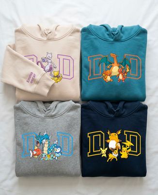 Hoodie homme DAD et ses petits monstres et prénoms sur la manche - Cadeaux Papa, Cadeaux Maman, Geek & Jeux vidéo