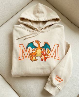 Mom und ihre kleinen Monster und Vornamen auf dem Ärmel