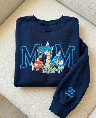 Felpa donna MAMMA e i suoi piccoli mostri e nomi sulla manica - Regali per papà, Regali per la mamma, Geek e videogiochi
