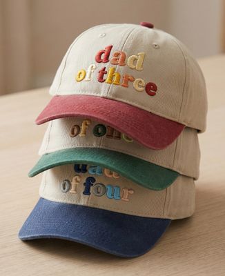 Cap Dad of colorful embroidery and children's names - Gifts for Dad