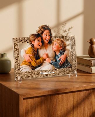 3D plexiglass frame Animated film-style portrait - Gifts for Dad, Mom's gifts