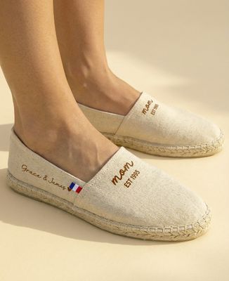 Espadrille Mom since personalized date and first names of children