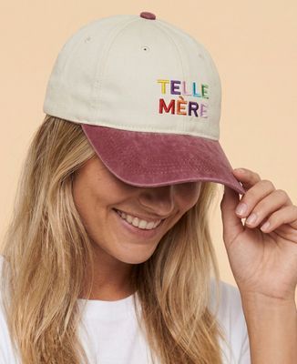 Casquette Telle mère telle fille multicolore brodé et prénoms - Cadeaux Maman, Future Maman
