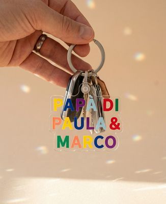 Portachiavi Papà di nomi multicolori - Regali per papà