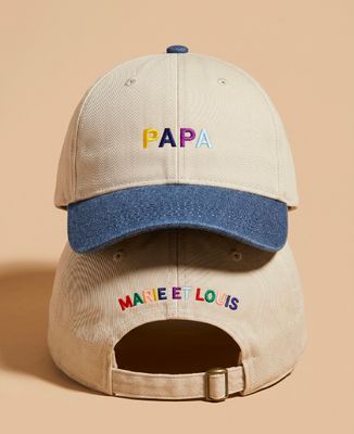 Casquette Papa de prénoms multicolore brodé - Cadeaux Papa