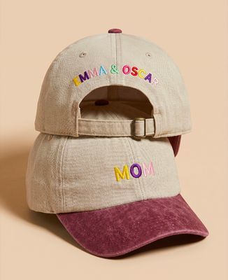 Cap Multicolored embroidered name mummy - Mom's gifts, Mom/Dad-to-be