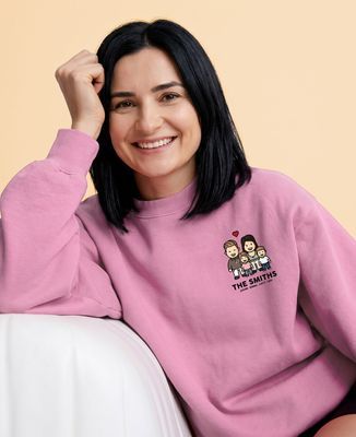 Women's sweatshirt Family figure personalized - Gifts for Dad, Mom's gifts