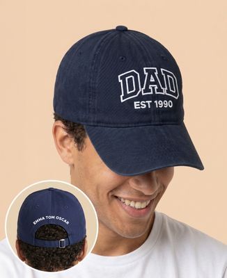 Schirmmützen Gekrümmtes Dad und Vornamen der Kinder - Papa-Geschenke