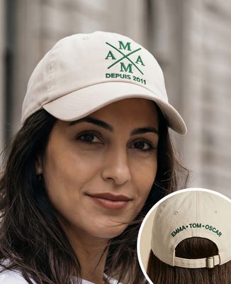 Casquette MAMA depuis date brodé personnalisé