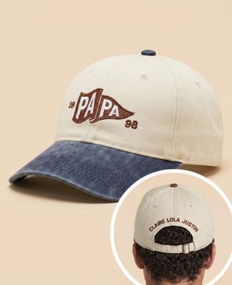 Pet Papa vlag met persoonlijke datum en geborduurde voornamen - Geschenken voor papa