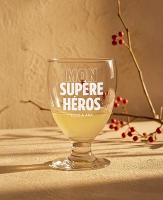 Verre à pastis Mon supère héros avec prénom personnalisé gravé - Cadeaux Papa, Apéro