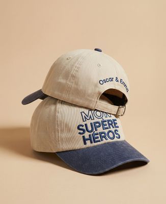 Casquette Mon supère héros avec prénom personnalisé brodé - Cadeaux Papa
