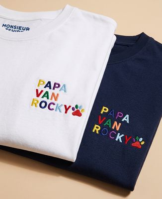 Dierennaam papa met geborduurde poot