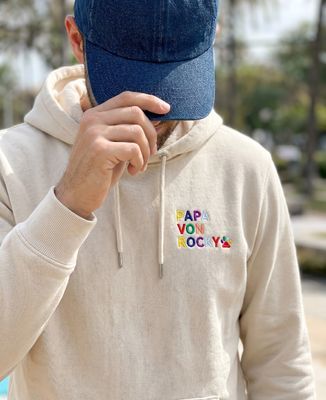 Hoodie Männer Papa von Tiernamen mit gestickter Pfote - Papa-Geschenke, Geschenke Mama, Tiere