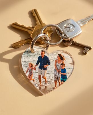 Key ring Photo heart - Gifts for Dad, Mom's gifts, Couple gifts